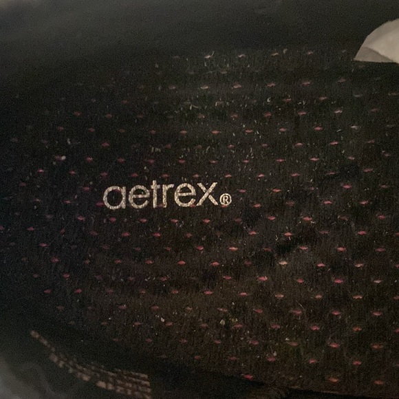 AETREX size 10 41 black brown animal slip-on sock sneaker elastic worn 1-3 times - Picture 2 of 8